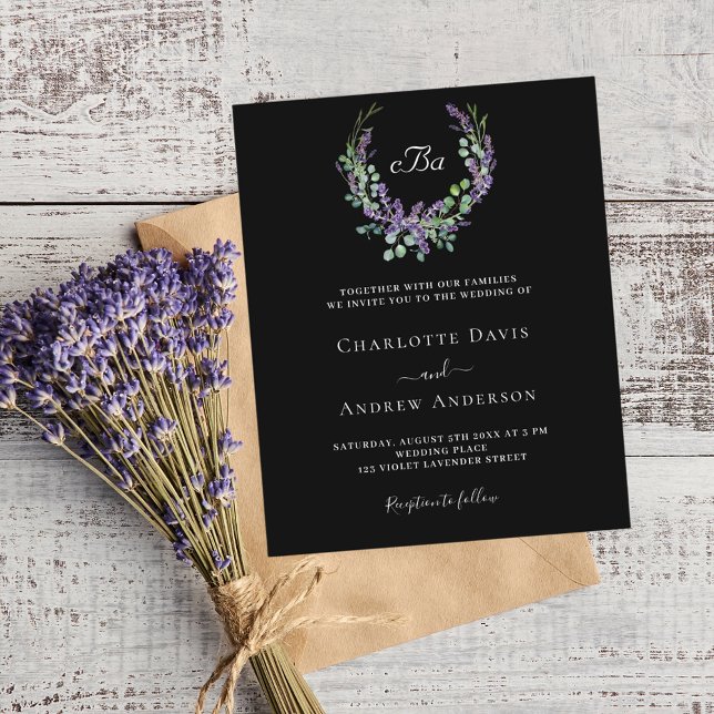 Lámina Boda de presupuesto de flores de lavanda blanca ne (Subido por el creador)