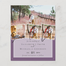 Lámina Boda de presupuesto de tendencias de color gris mo