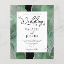 Boda de presupuesto de una sabia plata verde verde