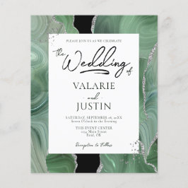 Lámina Boda de presupuesto de una sabia plata verde verde