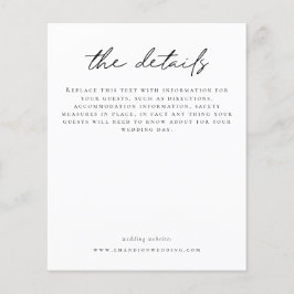 Lámina Boda de presupuesto Detalles de gabinete de script