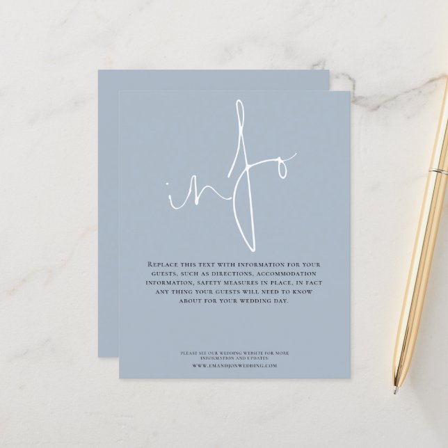 Lámina Boda de presupuesto Detalles de la información Alo (Anverso/Reverso In Situ)