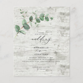 Lámina boda de presupuesto Eucalyptus Invitación a la mad
