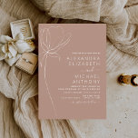 Lámina Boda de presupuesto Floral Botánica Minimalista<br><div class="desc">Presupuesto Primavera Botánica Minimalista,  Otoño,  Otoño,  Verano Floral Line Art Terracotta (terra cotta) y Neutral Brown Earth Tone Boho Bohemian Sketch Boda Autumn (Otoño),  Invitaciones de Invierno,  Primavera o Verano - incluye hermosa y elegante tipografía de escritura para la celebración especial del Día de la Boda.</div>