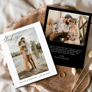 Lámina Boda de presupuesto Gracias Cartas Foto Minimalist