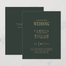 Lámina Boda de presupuesto OLIVE Green Gold