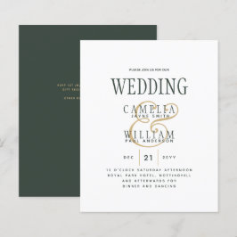 Lámina Boda de presupuesto OLIVE Green Gold
