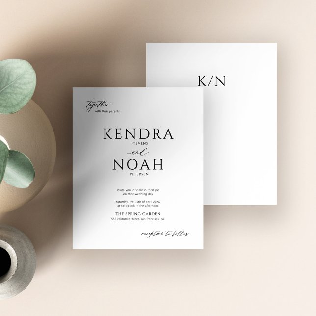 Lámina Boda de presupuesto para monogramas en blanco y ne (Subido por el creador)