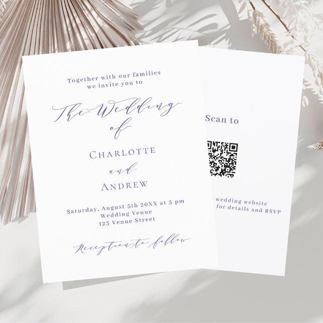 Lámina Boda de presupuesto RSVP de código QR formal de co (Subido por el creador)