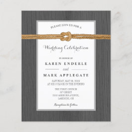 Lámina Boda de Presupuesto Rústico Carbón y Carbón