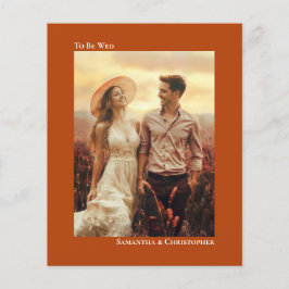 Lámina Boda de presupuesto simple Naranja de óxido - Invi