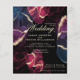 Lámina Boda de presupuesto Tinta violeta azul de alcohol 