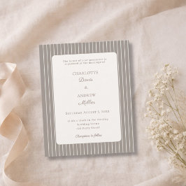 Lámina Boda de rayas neutras marfil taupe