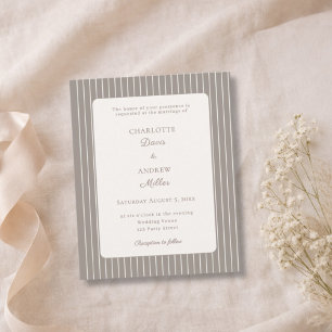 Lámina Boda de rayas neutras marfil taupe
