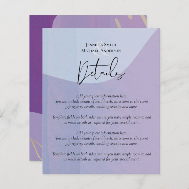 Lámina Boda de resumen moderno japonés escandinavo (Anverso / Reverso)