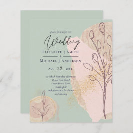 Lámina Boda de resumen moderno japonés escandinavo