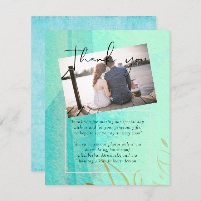 Lámina Boda de resumen moderno japonés escandinavo (Anverso / Reverso)