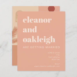 Lámina Boda de Rubor Boho Terracotta de presupuesto