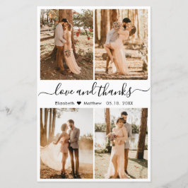 Lámina Boda de script de Collage de fotos de presupuesto 