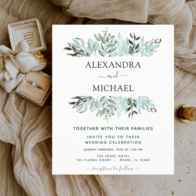 Lámina Boda de Suculento Eucalyptus Greenery (Subido por el creador)