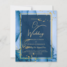 Lámina Boda de tinta de alcohol de la Marina LeahG® Blue