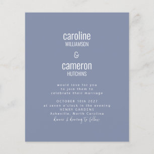 Lámina Boda de tipografía moderna de Budget Periwinkle
