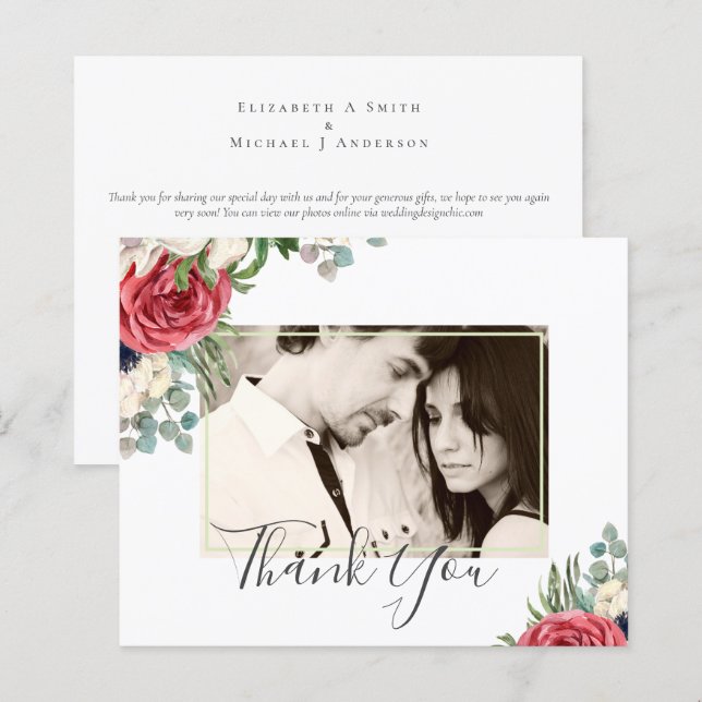 Lámina Boda de vegetación de eucalipto floral de la marin (Anverso / Reverso)