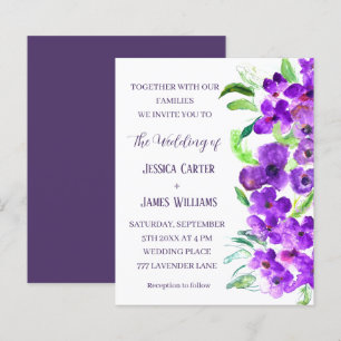 Lámina Boda de verano de Boho violeta púrpura