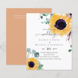 Lámina Boda de verano de girasoles Eucalyptus Greenerener
