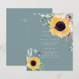 Lámina Boda de verano de girasoles Eucalyptus Greenerener