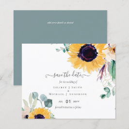 Lámina Boda de verano de girasoles Eucalyptus Greenerener