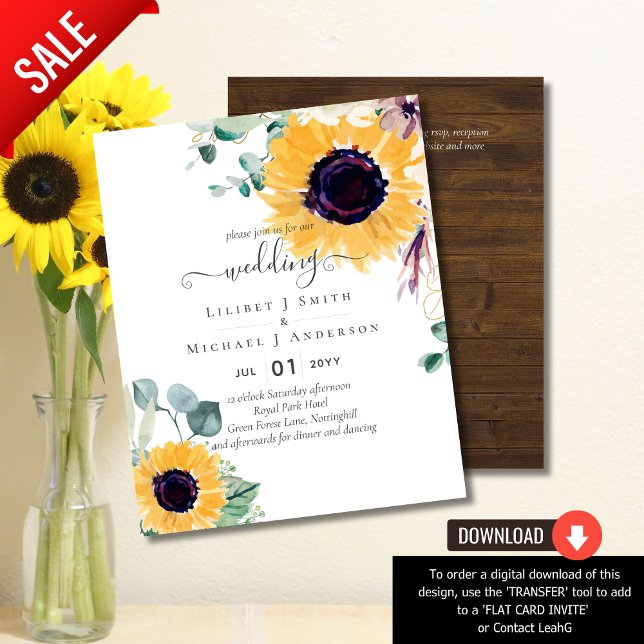 Lámina Boda de verano de girasoles Eucalyptus Greenerener (Subido por el creador)
