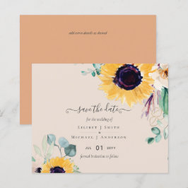 Lámina Boda de verano de girasoles Eucalyptus Greenerener