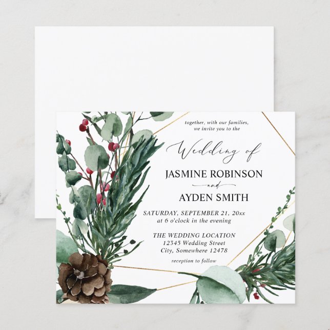 Lámina Boda de Verdor de Invierno Presupuestario 2 (Anverso / Reverso)