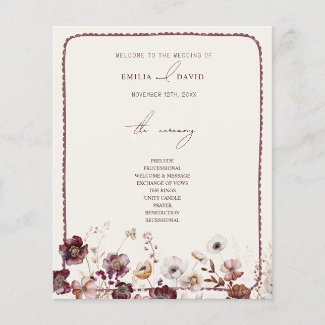 Lámina Boda De Vieiras Dibujadas A Mano De Anemone De Oto (Anverso)