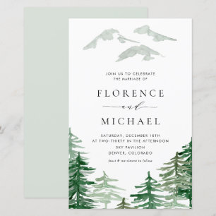 Lámina Boda de Woodland de color de agua romántico