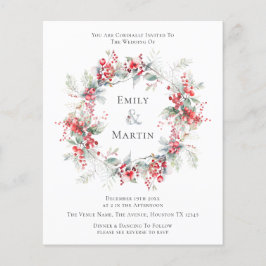 Lámina Boda de Wreath de Berries Foliage de Invierno Pres