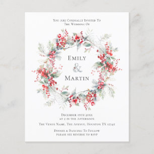 Lámina Boda de Wreath de Berries Foliage de Invierno Pres