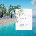 Lámina Boda del árbol de palmas del presupuesto de follaj<br><div class="desc">Invitación de matrimonio simple para palmeras tropicales de presupuesto. Contacte con el diseñador para ajustar la plantilla para agregar padres,  número de lugares o cualquier otra consideración.</div>