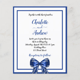Lámina Boda del arco elegante azul azul real del presupue