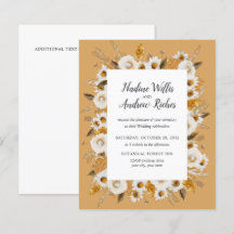 Boda del cuadro de Chamomile Mimosa rústico presup