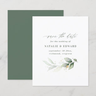 Lámina boda del follaje acuarela de presupuesto guardar l