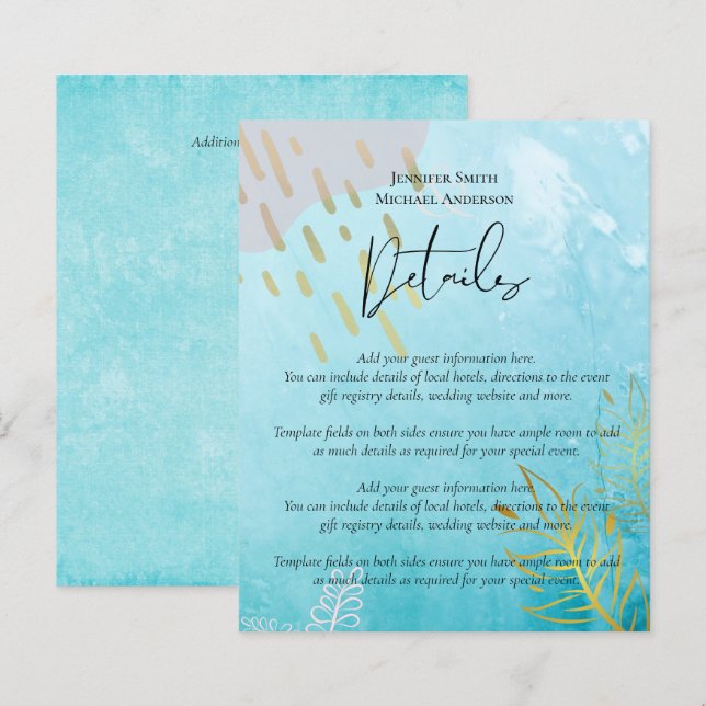 Lámina BODA del Resumen de Oro del Presupuesto (Anverso / Reverso)