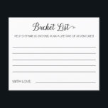 Lámina Boda divertida de la lista de baldes de la vida de<br><div class="desc">Estas encantadoras tarjetas de lista de cubo serán la alternativa perfecta a un libro de bodas tradicional. ¡Tendrás a todos tus invitados hablando de las mejores ideas para que visites o hagas en tu vida juntos como pareja casada!</div>