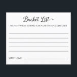 Lámina Boda divertida de la lista de baldes de la vida de<br><div class="desc">Estas encantadoras tarjetas de lista de cubo serán la alternativa perfecta a un libro de bodas tradicional. ¡Tendrás a todos tus invitados hablando de las mejores ideas para que visites o hagas en tu vida juntos como pareja casada!</div>