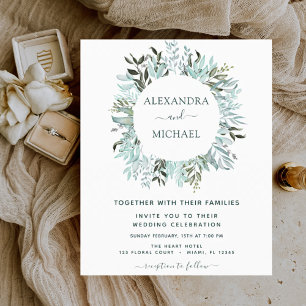 Lámina Boda elegante de Eucalyptus Greenery