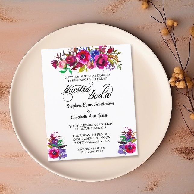 Lámina Boda española Bright Flower Nuestra Boda Invita (Subido por el creador)