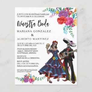 Lámina Boda Española Nuestra Boda Día de Muertos