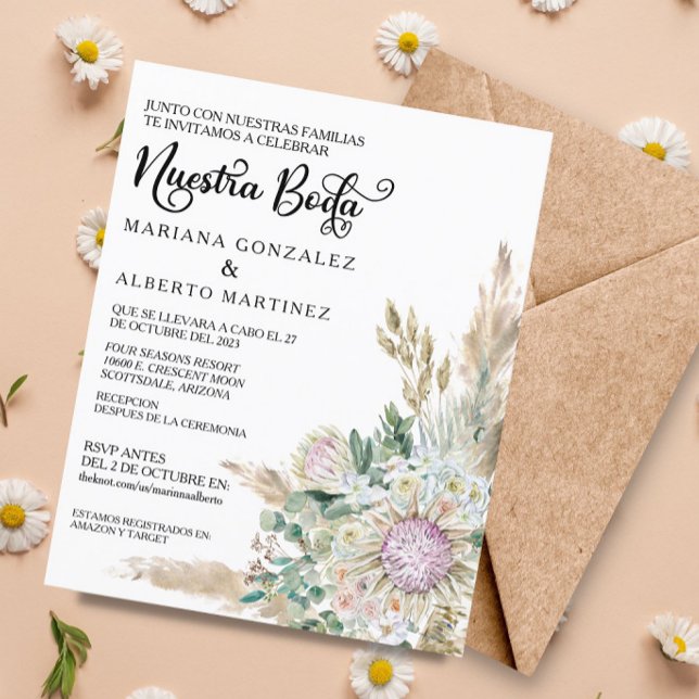 Lámina Boda española Nuestra Boda RSVP Presupuesto Boho (Subido por el creador)