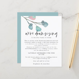 Lámina Boda Eucalyptus de script de reducción de presupue